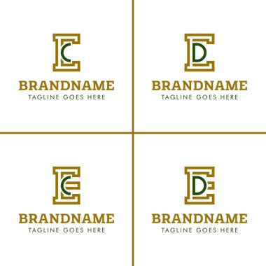 Harfler CC CD ED Monogram Logosu, CC CD DC EC ED DE baş harfleri
