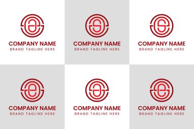 Mektuplar SEA AES ASE EAS ESA Monogram Logosu, her iş için uygundur