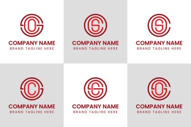 SOC SCO OCS COS CSO Monogram Logosu, herhangi bir iş için uygun