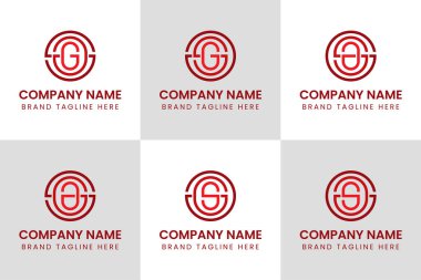 SAG SGA AGS ASG GAS GSA Monogram Logosu, her iş için uygun