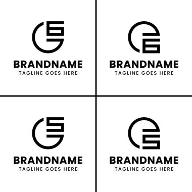 Harfler GG EG ES Monogram Logosu, GG GE GS SG SE baş harfleri