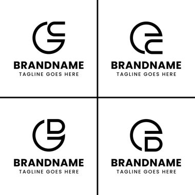 GC CG EC CE GD DE baş harfleri için AK GD ED Monogram Logosu Ayarları