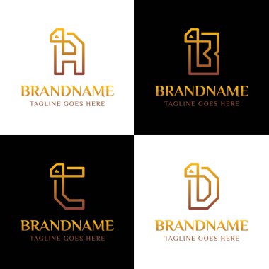 A B C D Elmas Hattı Logosu, danışmanlık, lüks mallar, finans veya teknoloji için