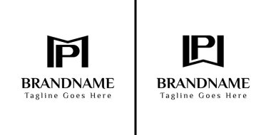 Milletvekili ve WP Monogram Logosu, milletvekili WP PW baş harfleriyle iş yapmak için