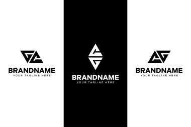 GC ve CG Üçgen Logosu harfleri, GC veya CG baş harfleri olan her iş için uygundur.