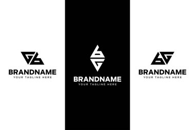 GB ve BG Üçgen Logosu harfleri, GB veya BG harfleriyle başlayan her iş için uygundur.