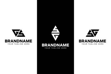 GS ve SG Üçgeni Logosu, GS ve SG harfleriyle başlayan her iş için uygundur.