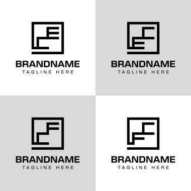 CE AK Harfleri CF FC Monogram Logosu, CE EC CF FC baş harfleriyle iş için belirlendi