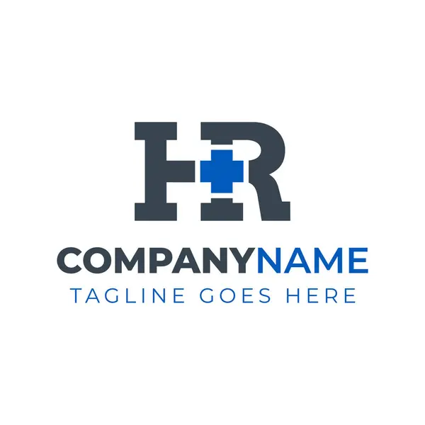 Hastaneler, klinikler, HR veya RG harfli eczaneler için HR Tıbbi Artı logosu.