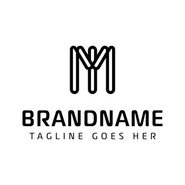 MI Monogram Logosu harfleri, MI veya IM harfleriyle iş yapmak için.