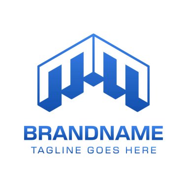 Harfler MM 3D Monogram Logosu, gücü, dinamizmi ve teknolojiyi simgeler