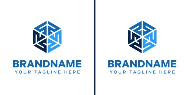 Harfler SZ ZS Altıgen Logosu, gücü, istikrarı ve kesinliği simgeliyor