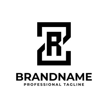 ZR Monogram Logosu Harfleri, ZR veya RZ harfleriyle başlayan her iş için uygundur.
