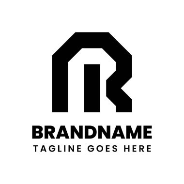 RI ya da IR Geometrik Logo harfleri, IR veya RI harfleri olan her marka için uygundur.