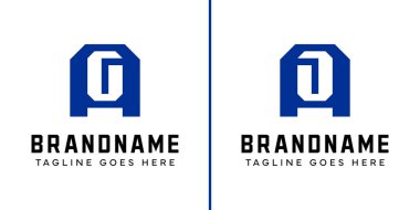 Harfler AG ve AJ Monogram Logo Set, GA AG JA baş harfleri ile herhangi bir iş için uygundur