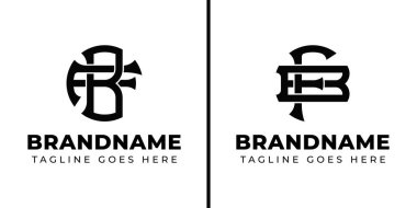 BF ve FB Monogram Logosu harfleri, FB veya BF harfleri ile iş için uygun.