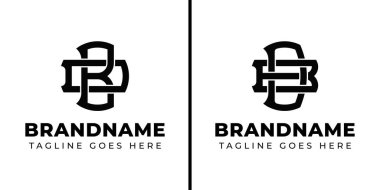 Harfler BD ve DB Monogram Logosu, DB veya BD baş harfleri ile iş için uygundur