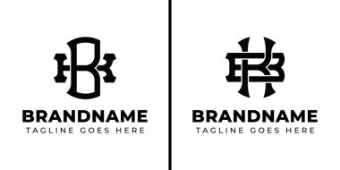 BK ve KB Monogram Logosu harfleri, KB veya BK baş harfleri ile iş için uygundur