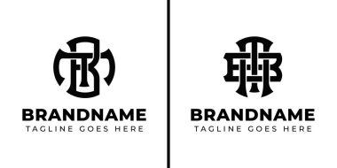 BM ve MB Monogram Logosu harfleri, MB veya BM baş harfleri ile iş için uygundur