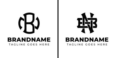 BN ve NB Monogram Logosu harfleri, NB veya BN baş harfleri ile iş için uygundur