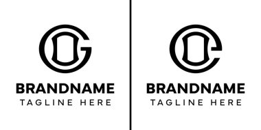 GO EO harfleri ve EO Monogram logosu, GO OG EO harfleriyle her iş için uygundur.