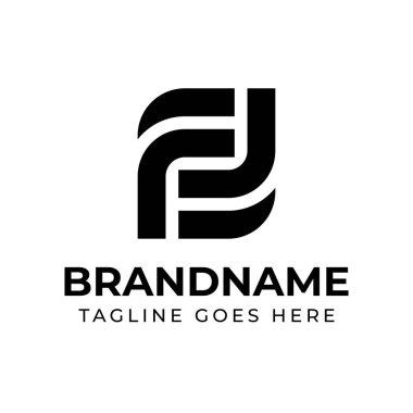 FY veya FJ Monogram Logosu harfleri, FY YF FJ JF baş harfleri olan her marka için uygundur.