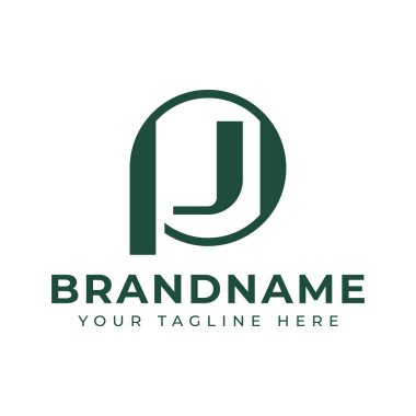 Harfler PJ Monogram Logosu, JP veya PJ baş harfleri olan her marka için uygundur