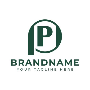 Harfler PP Monogram Logosu, P veya PP baş harfleri olan her marka için uygundur