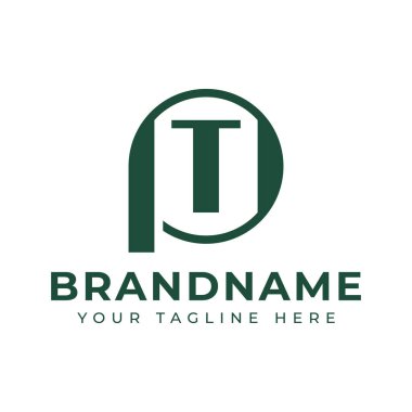 PT Monogram Logosu Harfleri, TP veya PT baş harfleri olan her marka için uygundur