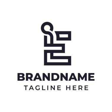 Harfler El veya IE Monogram Logosu, IE veya EI baş harfleri olan her marka için uygundur