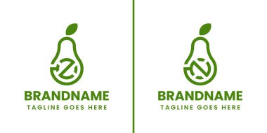 N ve Z harfleri Avokado Logosu, tazeliği, sağlığı ve doğal iyiliği simgeliyor.