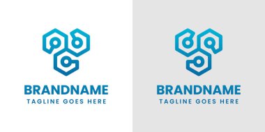 Harfler YG veya YA Teknoloji Logosu Set, yenilik, hız ve modern teknolojiyi sembolize ediyor