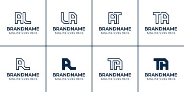 ALLA Harfleri AT TA Monogram Logo Set, her iş için uygundur