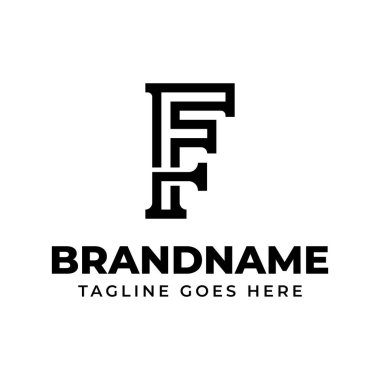 FF Monogram Logosu Harfleri, FF baş harfleri olan her marka için uygundur