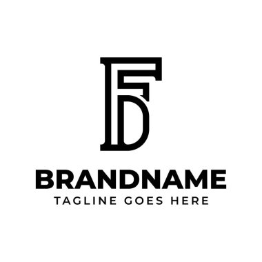 FD Monogram Logosu harfleri, FD veya DF harfleri olan her marka için uygundur.