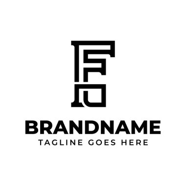 FG Monogram Logosu Harfleri, FG veya GF baş harfleri olan her marka için uygundur