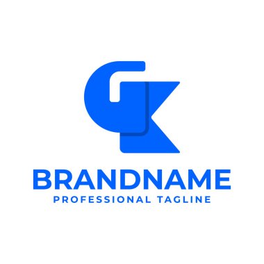 Harfler GK Monogram Logosu, herhangi bir marka için uygun KG veya GK baş harfleri