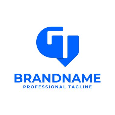 Harfler GV Monogram Logosu, herhangi bir marka için uygun VG veya GV baş harfleri