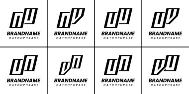 NU BM NV VN UV VU VU Monogram Logosu Her iş için uygun