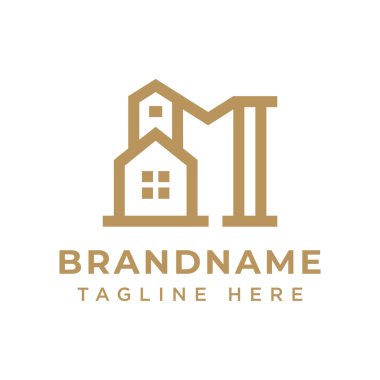 M Harfi Ev Lüks Logosu, lüksü, zarafeti ve lüks yaşamı simgeliyor.