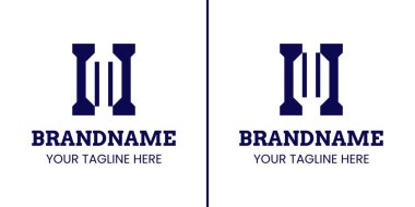 HM HW Monogram Logosu, HL IH HJ JH baş harfleri olan her marka için uygundur