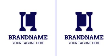 HL HJ Monogram Logosu Harfleri, HL lH HJ JH baş harfleri olan her marka için uygundur