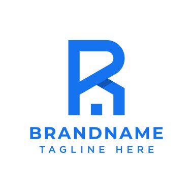 Harf R Ev Basit Logosu, lüksü, zarafeti ve lüks yaşamı simgeliyor.