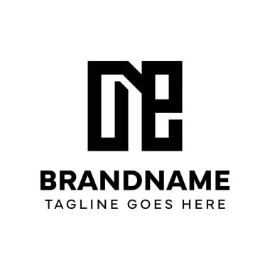 NE Monogram Logosu, EN veya NE baş harfleri olan her marka için uygundur.