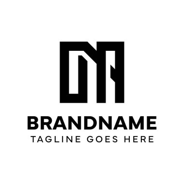 NA Monogram Logosu Harfleri, AN veya NA baş harfleri olan her marka için uygundur