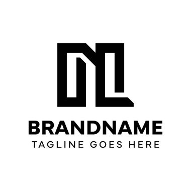 NQ harfleri monogram logosu, QN veya NQ harfleri olan her marka için uygundur.