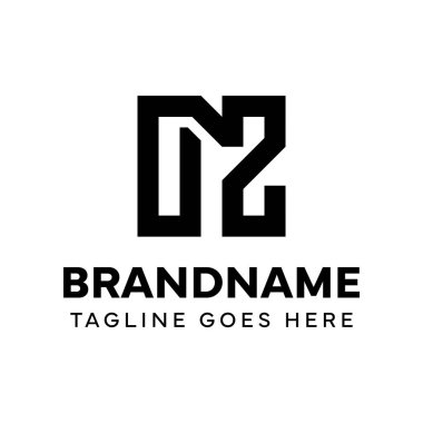 NZ Monogram Logosu harfleri, ZN veya NZ baş harfleri olan her marka için uygundur