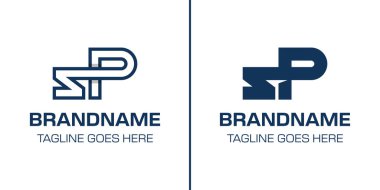 Harfler SP Monogram Logo Set, her marka için uygun PS veya SP baş harfleri