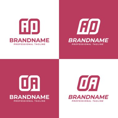Harfler AO OA Monogram Logosu, her marka için uygun.
