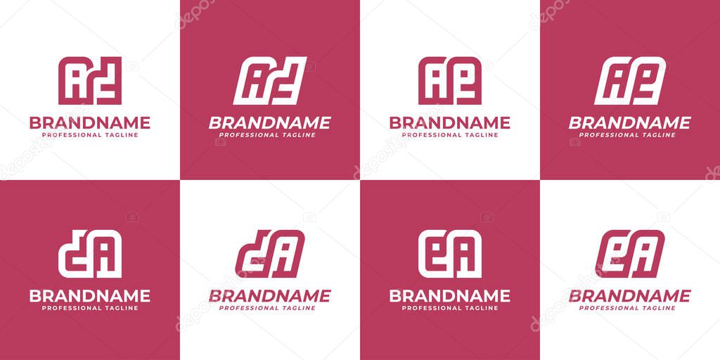 Letters AD DA AE EA Monogram Logo, suitable for any initials brand